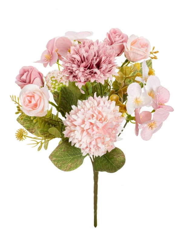 Silk Artificial Rose & Peony Bouquet – Home Decor & Gift Artificial Flower Bouquet Babs Light Pink 1 pc
