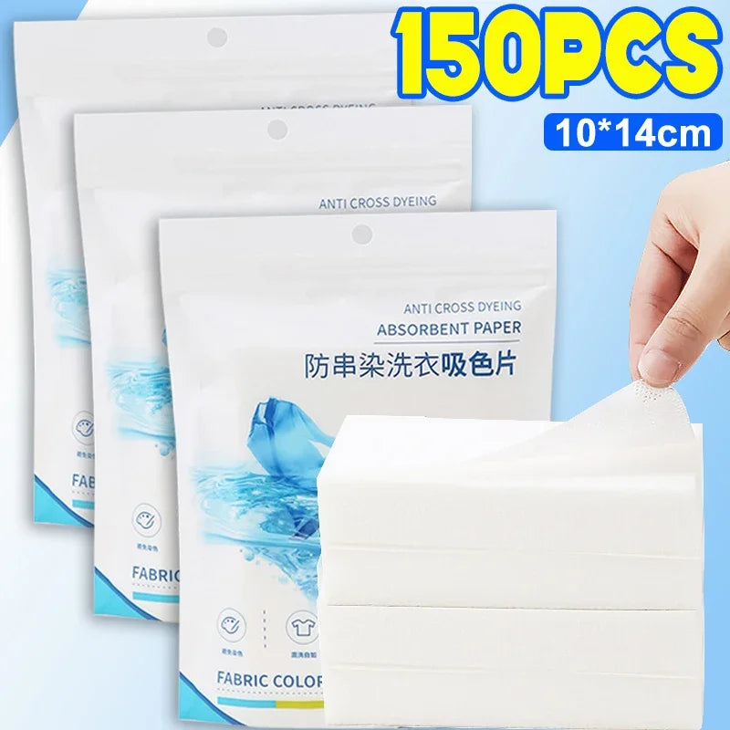 Laundry Color Absorber Sheets | 50, 100 or 150 Pack Laundry Color Sheets Babs 150pcs