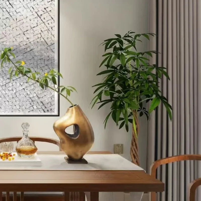 Nordic Luxury Resin Vase – Modern Minimalist Home Decor Decorative Vase Babs