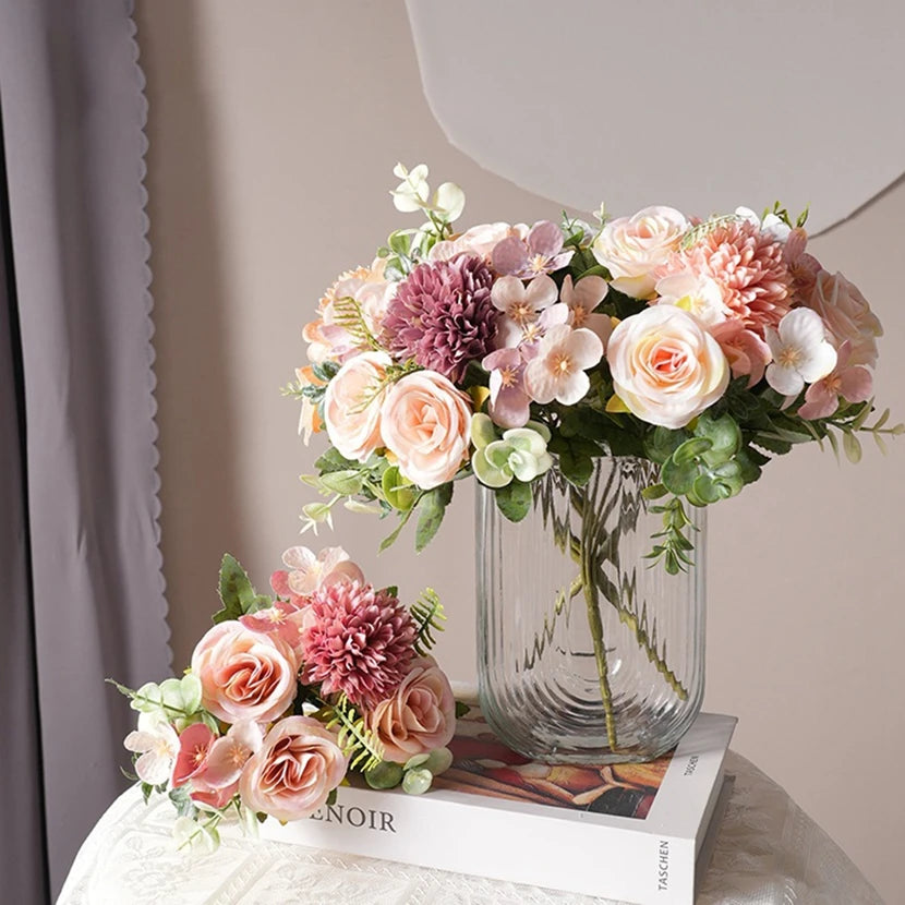 Silk Artificial Roses – Wedding Bouquet & Home Décor (1/5 Pcs) Artificial Silk Flowers Babs