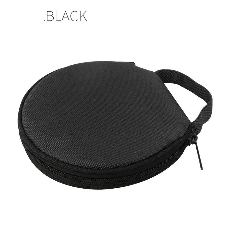 Round Oxford Cloth Portable Zippered Storage Case Organizer Portable Storage Case Babs Black