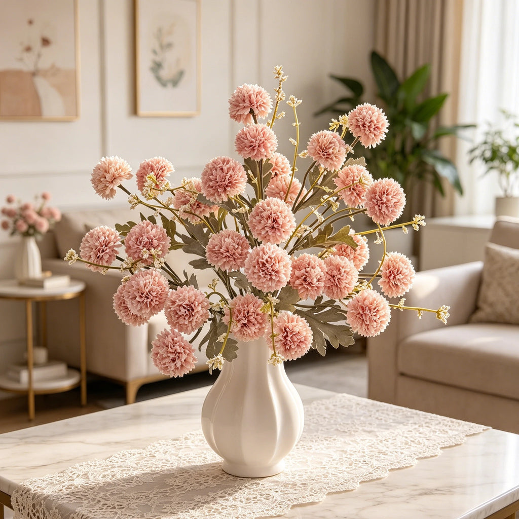 Silk Chrysanthemum Artificial Flowers – Bouquet & Home Decor Artificial Silk Flowers Babs