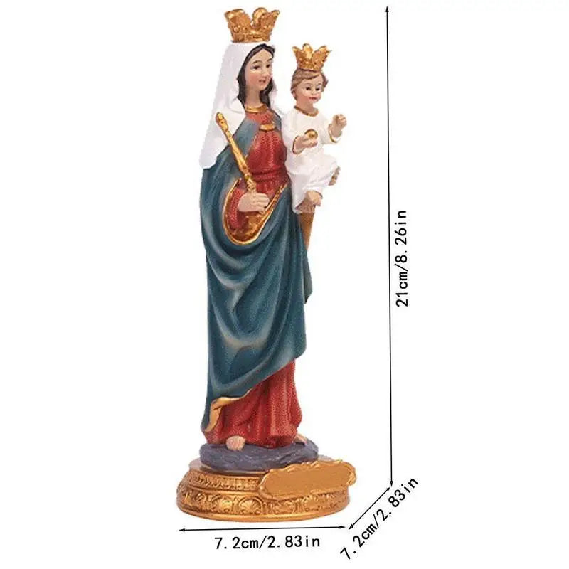 Virgin Mary & Jesus Resin Statue – Renaissance Religious Decor Religious Figurine Babs 1pc