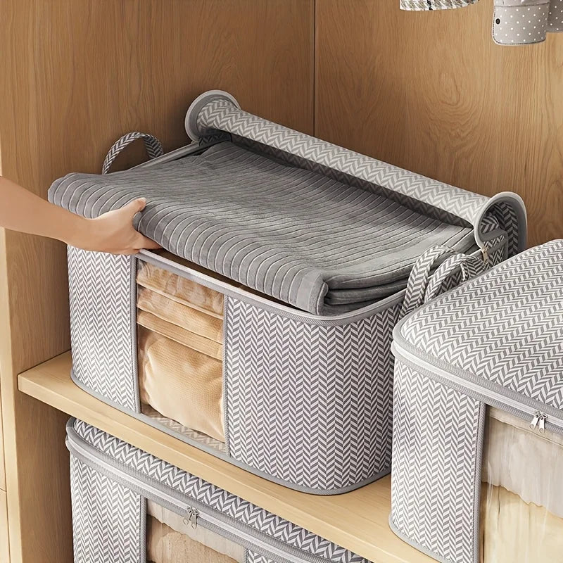 Large Foldable Quilt Storage Box – Waterproof & Clear Window Foldable Storage Box Babs
