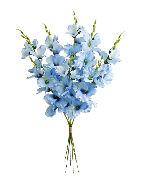 Artificial Silk Moth Orchid Flowers – Wedding & Home Décor Artificial Flower Stems Babs Blue 15 pcs