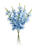 Artificial Silk Moth Orchid Flowers – Wedding & Home Décor Artificial Flower Stems Babs Blue 15 pcs