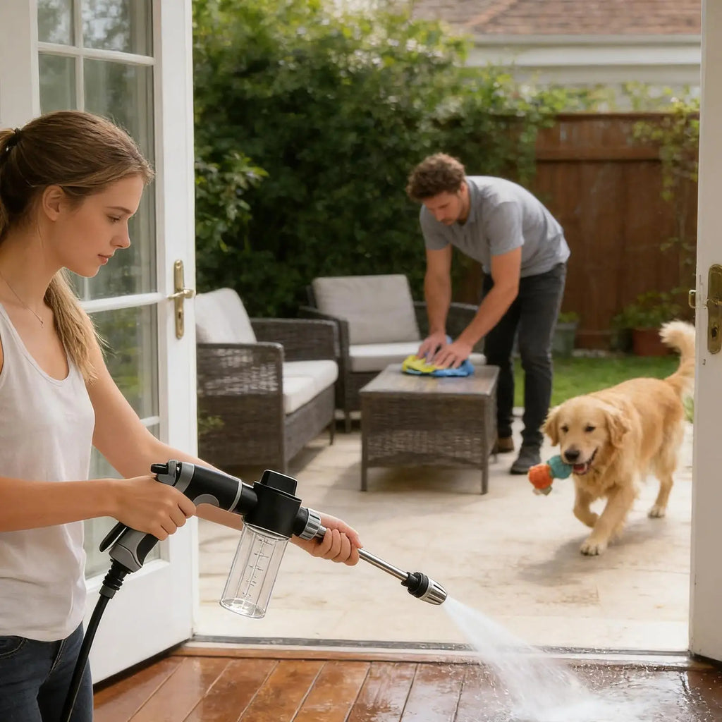 High Pressure Washer Wand 360° Rotating Hose | Garden & Car Pressure Washer Wand Babs