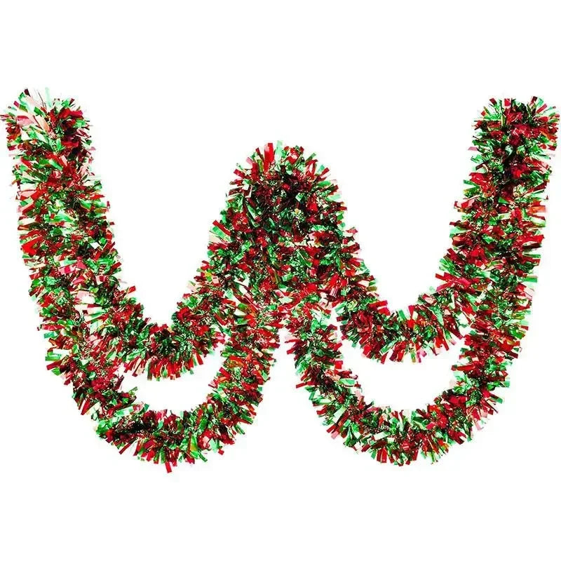 Christmas Tinsel Garland Red & Green | 2M–10M Xmas Decor Christmas Tinsel Garland Babs Red green 5PCS-10M