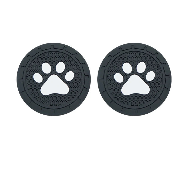 2-Pack Paw Silicone Car Cup Holder Coasters – Anti-Slip Fit Car Cup Holder Coaster Babs