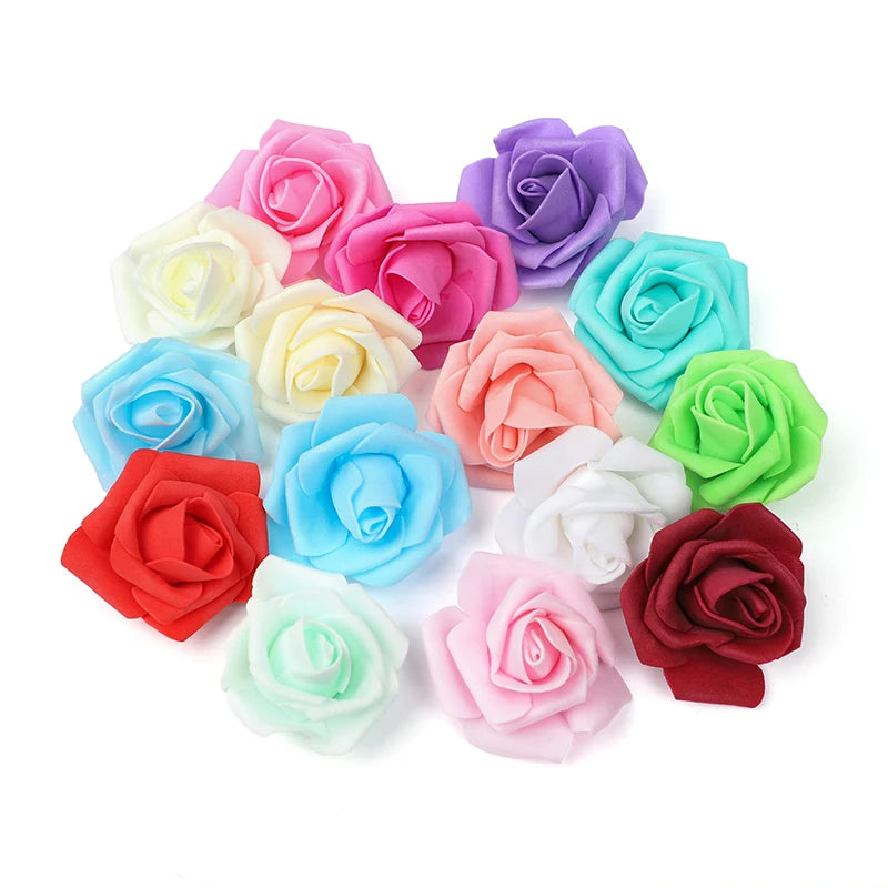 Foam Rose Artificial Flower Heads DIY Teddy Bear Roses 10/20/30pc Artificial Flower Heads Babs