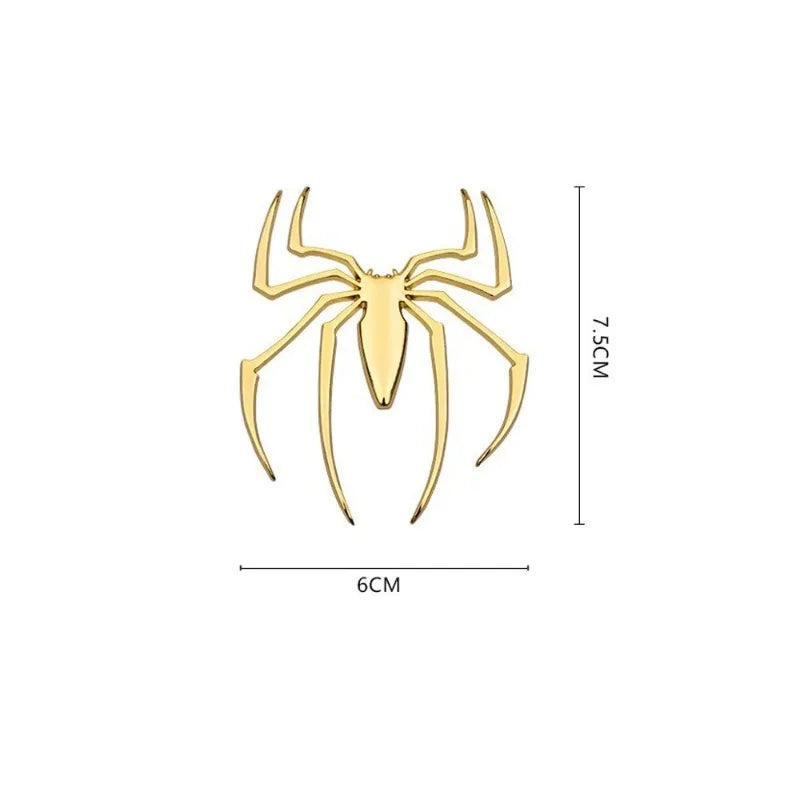 3D Metal Spider Chrome Car Badge Emblem Decal Sticker Car Emblem Decal Babs