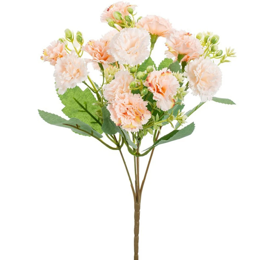 Silk Carnation Artificial Flower Bouquet – Wedding & Home Decor Artificial Flower Babs