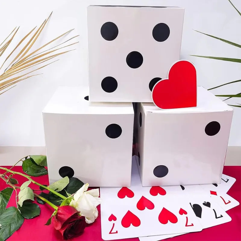28cm Casino Dice Paper Gift Box – Party Decoration Supply Party Gift Box Babs