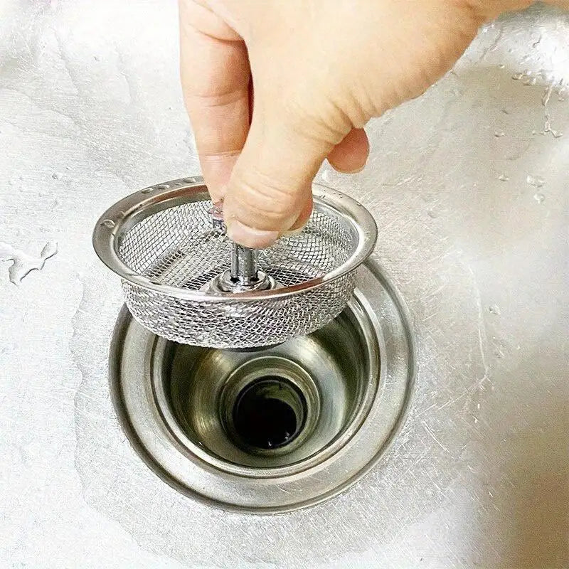 2-Pack Stainless Steel Drain Hair Catcher & Sink Strainer Drain Hair Strainer Babs 2PCS