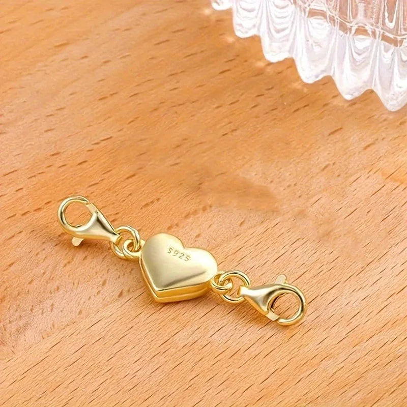 Heart Magnetic Necklace Clasp – Lobster Jewelry Connector Jewelry Clasp Connector Babs Golden