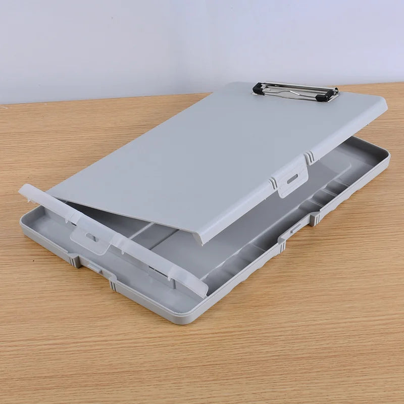 High Capacity Clipboard with Pen Holder – Document Organizer Clipboard Organizer Babs Light Grey
