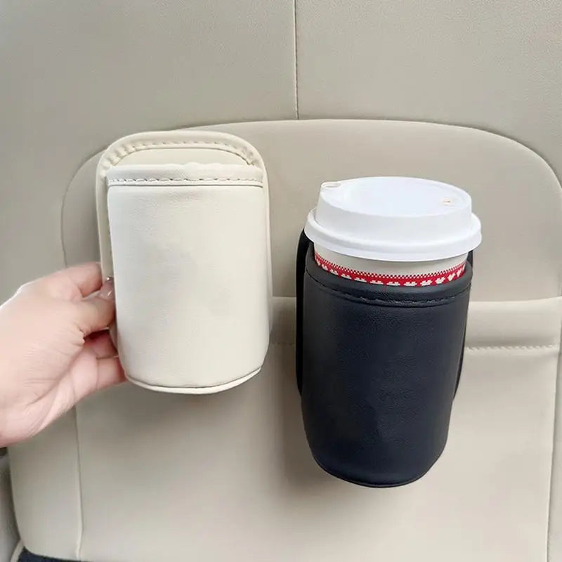 Leather Car Door Cup Holder & Back Seat Drink Organizer Car Cup Holder Babs