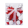 30-Piece Christmas Bauble Ball Set – Tree Ornaments & Star Topper Christmas Tree Ornaments Babs red white Other