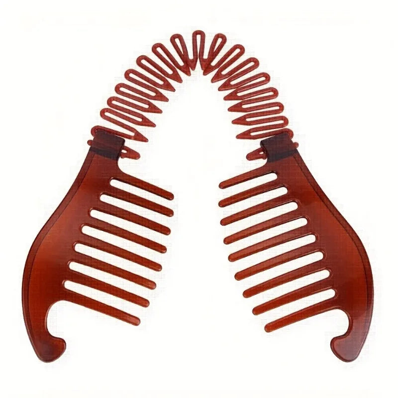 Banana & Ponytail Hair Clips for Women – 4pcs Red & Black Set Hair Styling Clips Babs