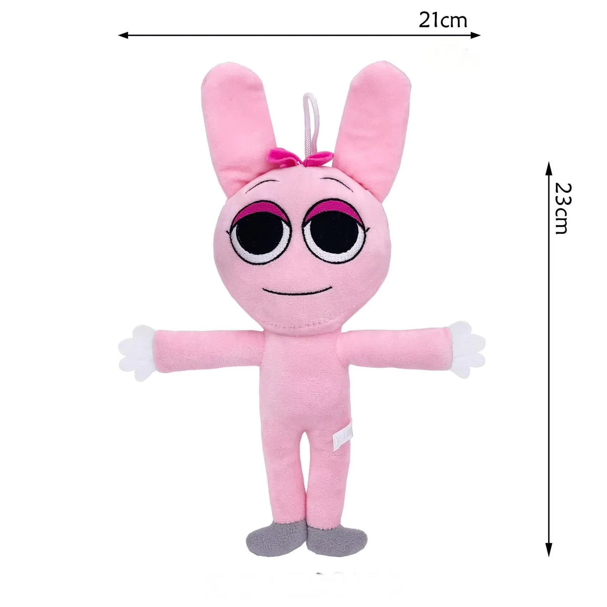 Sprunki Plush Stuffed Doll 20cm – Soft Game Character Toy Stuffed Plush Doll Babs WHITE