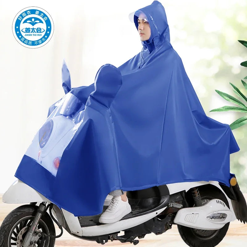 Waterproof Motorcycle Rain Poncho Jacket – Unisex Windbreaker Motorcycle Rain Poncho Babs B 5XL