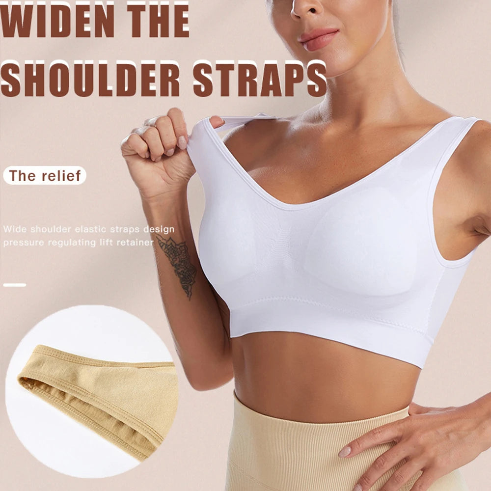 3-Pack Seamless Wireless Sports Bras with Removable Pads Sports Bra Set Babs