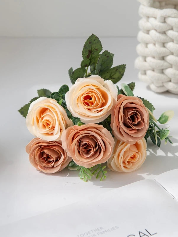 Silk Rose Artificial Flowers for Wedding & Home Décor Artificial Silk Flowers Babs color2 1 pc