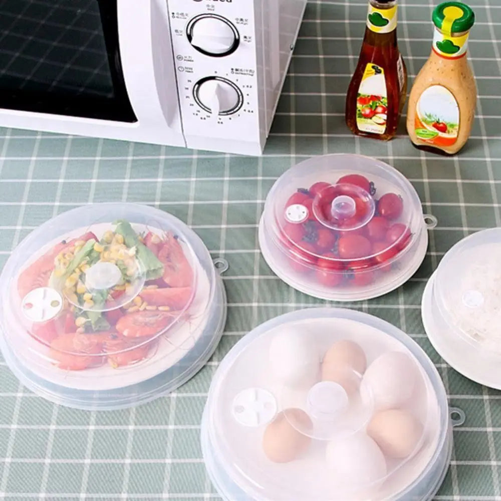 Transparent Stackable Anti-Splatter Food Cover Lid with Steam Vents Food Cover Lid Babs