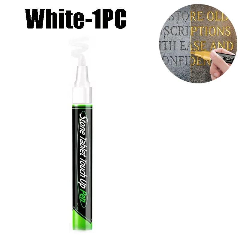 Tombstone Repair Pen – Stone, Metal & Rubber Touch-Up Tool Surface Repair Pen Babs White-1PC