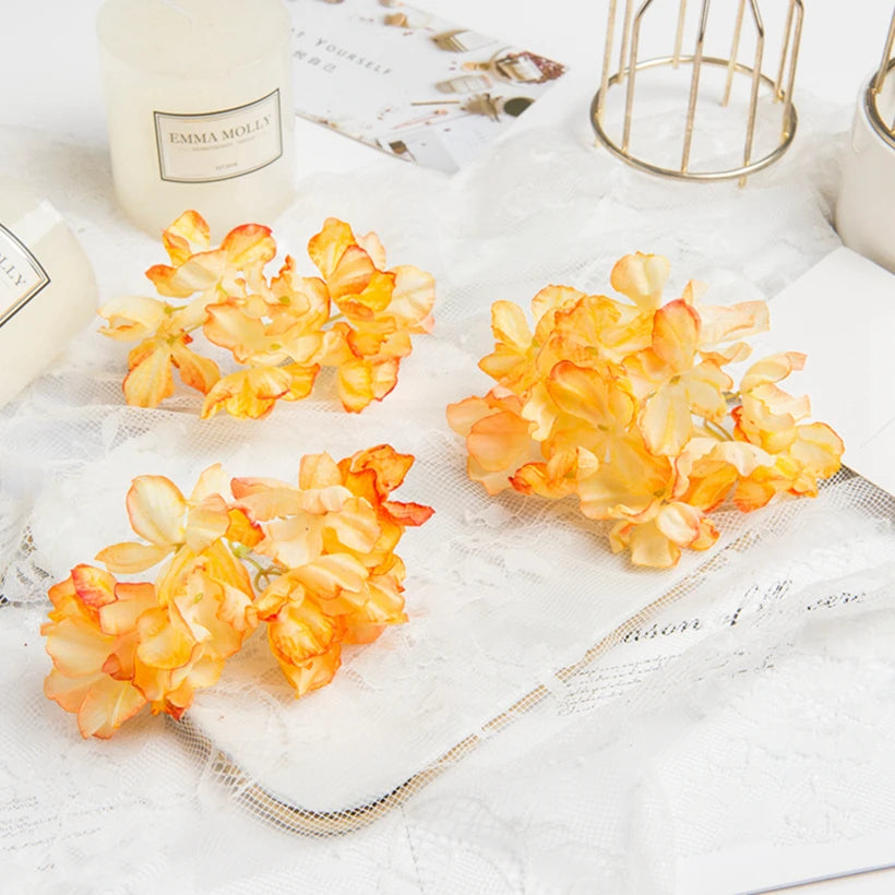 10 Artificial Silk Hydrangea Heads – DIY Wedding Floral Decor Artificial Silk Flowers Babs