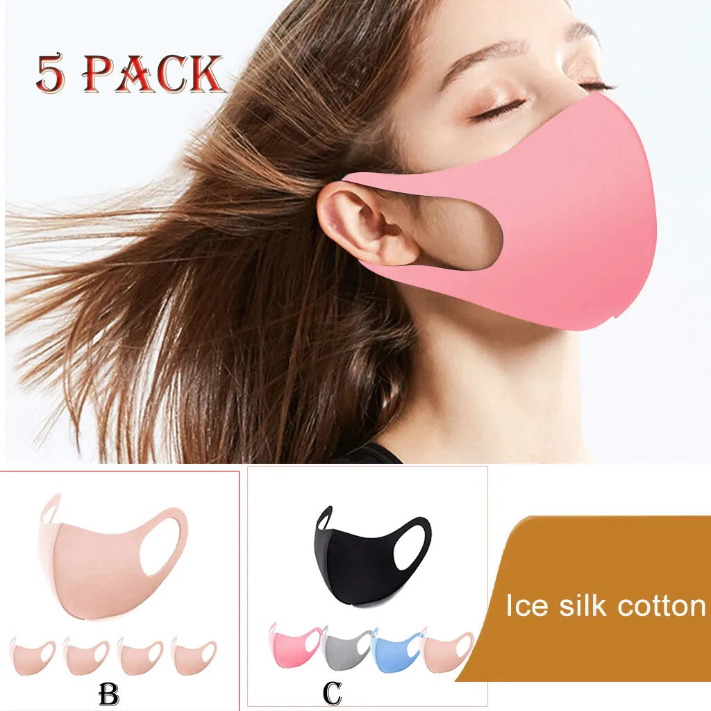 5-Pack Washable Fabric Face Masks – Breathable & Reusable Fabric Face Mask Babs