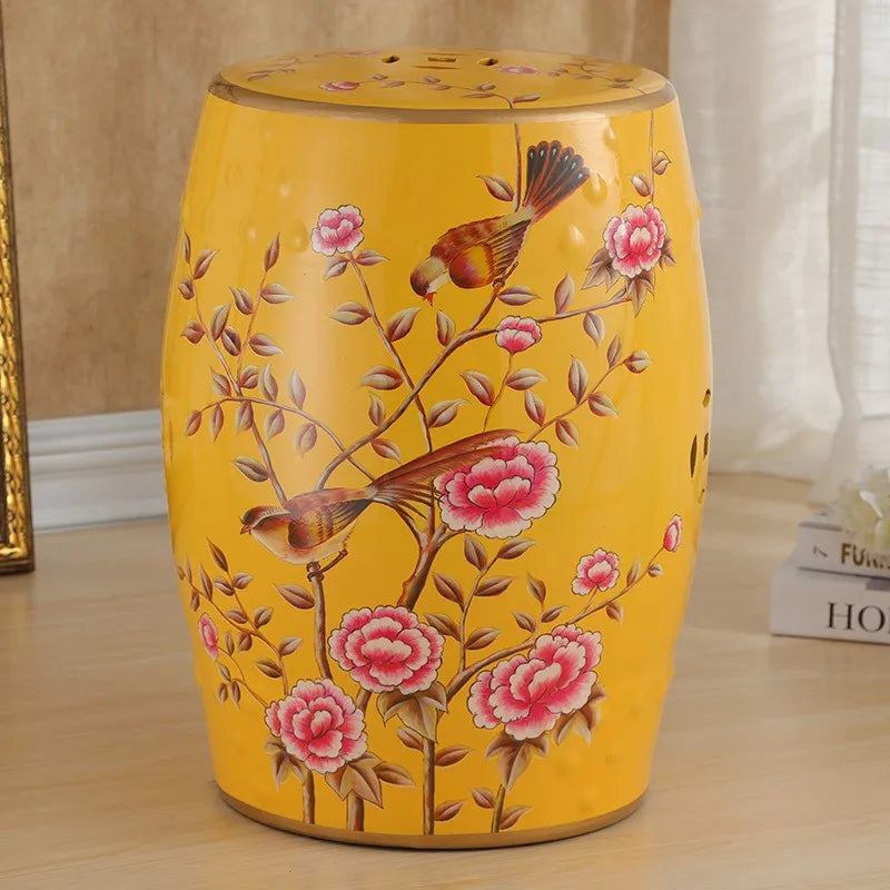Ceramic Drum Stool – Luxury Round Decorative Seat for Home Ceramic Drum Stool Babs