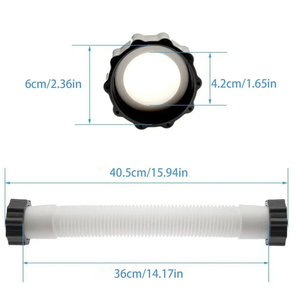 Pool Pump Replacement Hose 59" Quick-Connect Flexible Pipe Pool Pump Hose Babs 40cm