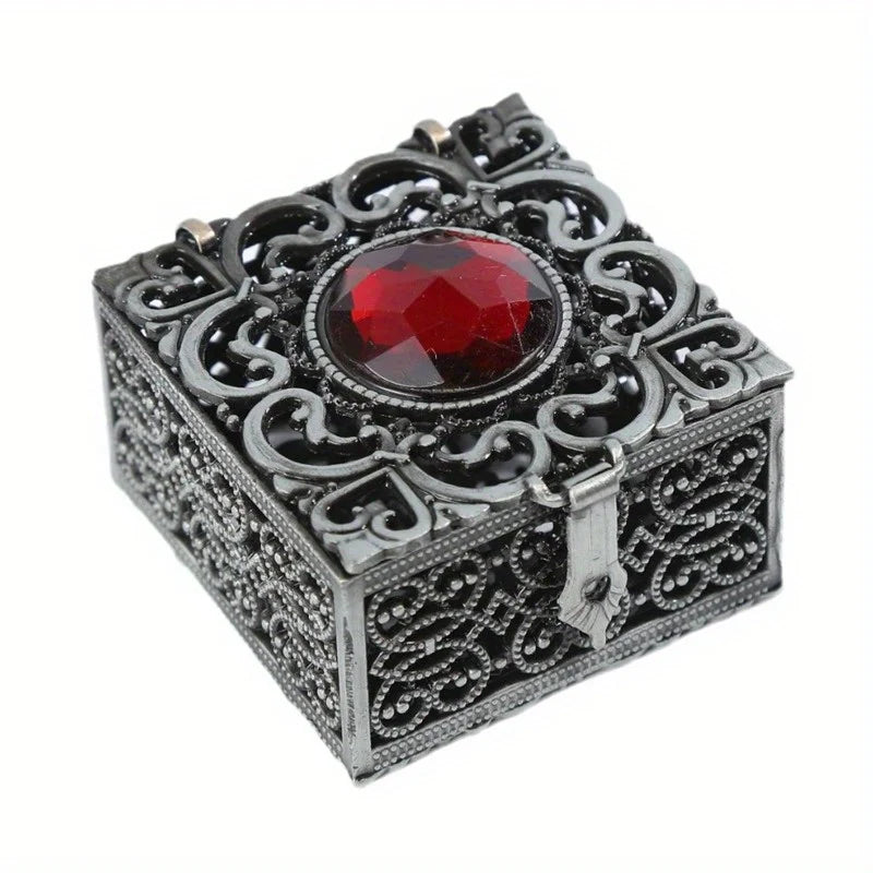 Rosary Bead Box – Metal Catholic Jewelry Storage Case | Vintage Jewelry Storage Box Babs