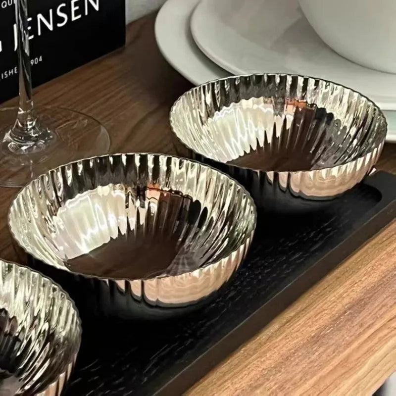 Stainless Steel & Wood Fruit Bowl – Luxury Decorative Tray Decorative Fruit Bowl Babs