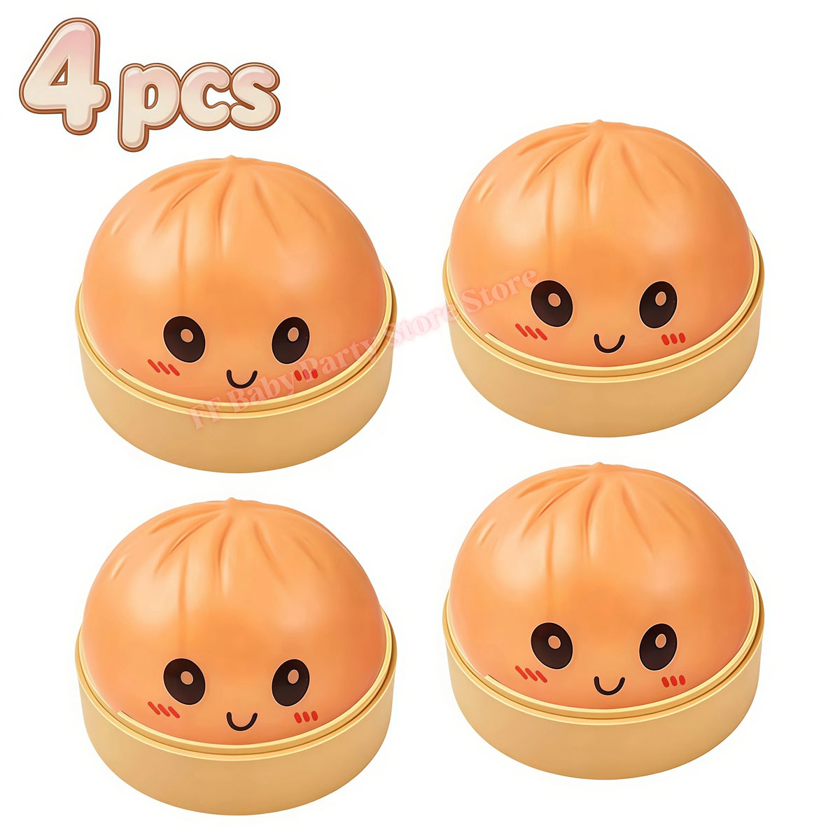 24-Day Dumpling Squishy Advent Calendar Blind Box Xmas Gift Squishy Advent Calendar Babs 4pcs 1