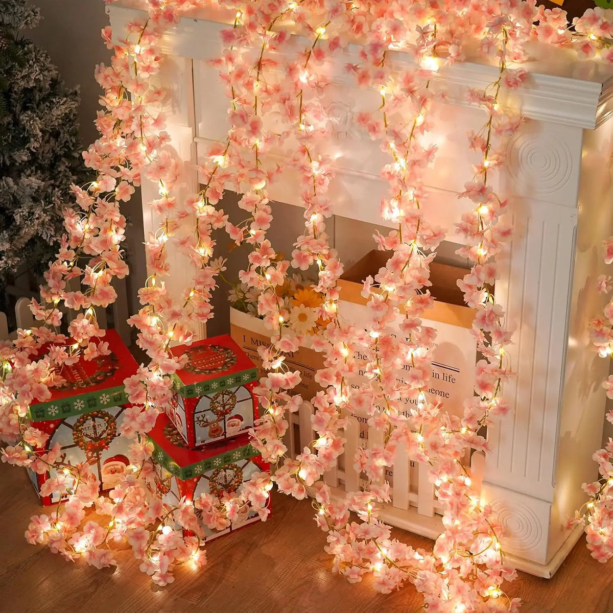 Cherry Blossom LED Vine Lights – 2M 20 LED Flower Garland LED Flower Garland Babs