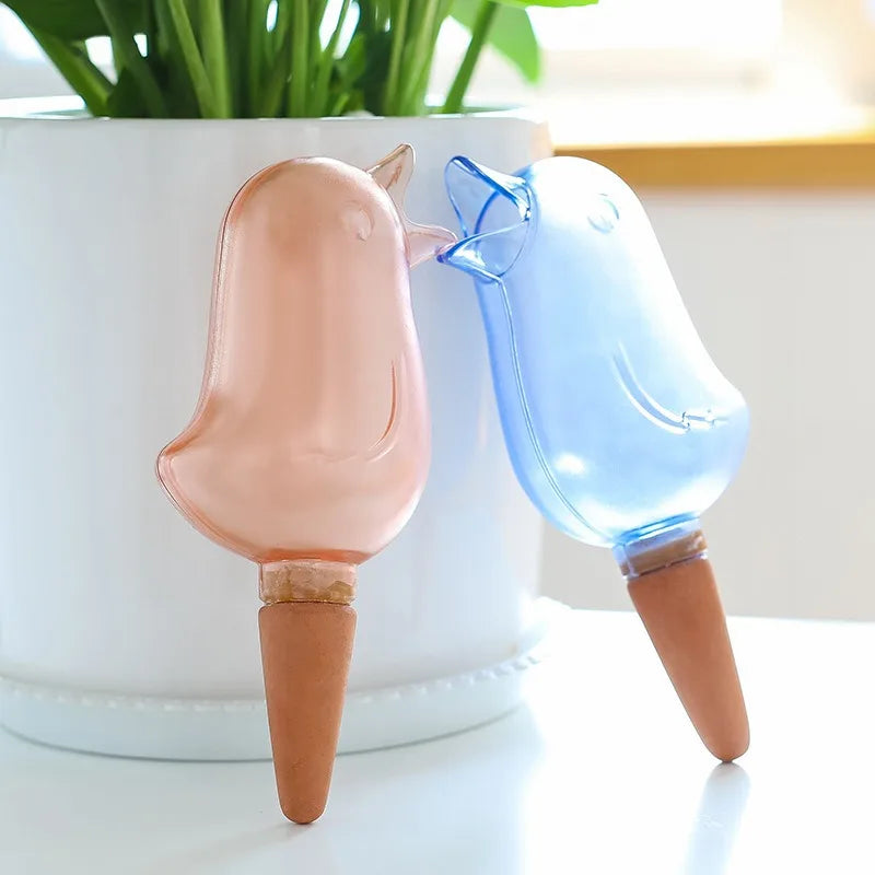 Automatic Plant Waterer – Bird & Smiling Face Drip Feeder Plant Drip Waterer Babs