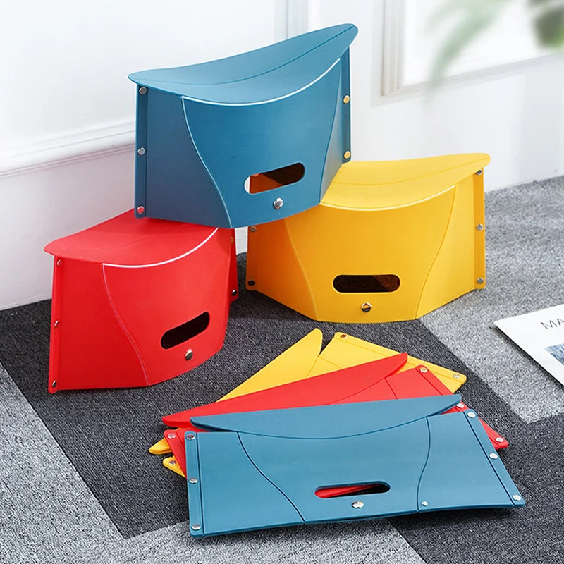 Portable Folding Stool – Plastic Camping & Storage Chair Folding Camping Stool Babs