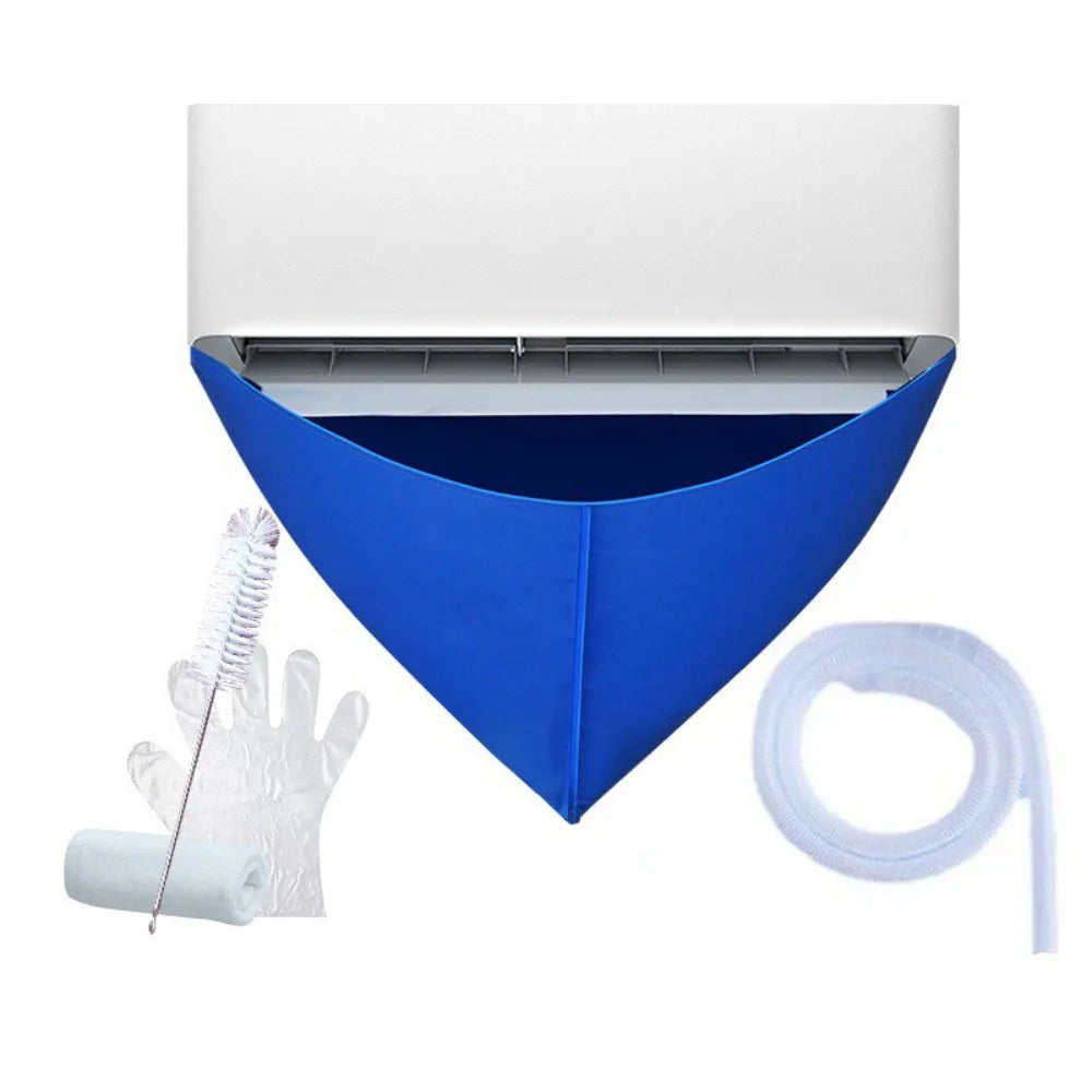 Wall-Mounted AC Cleaning Bag Kit – Leakproof & Waterproof AC Cleaning Kit Babs Blue