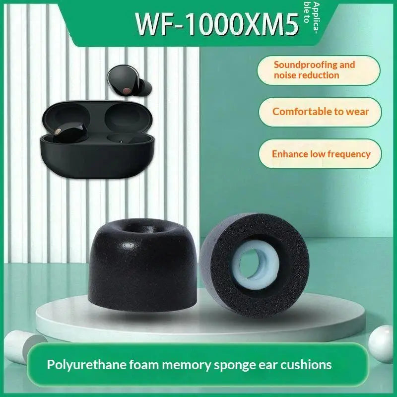 Memory Foam Ear Tips for WF-1000XM5 – 3 Pairs S/M/L Earbud Ear Tips Babs