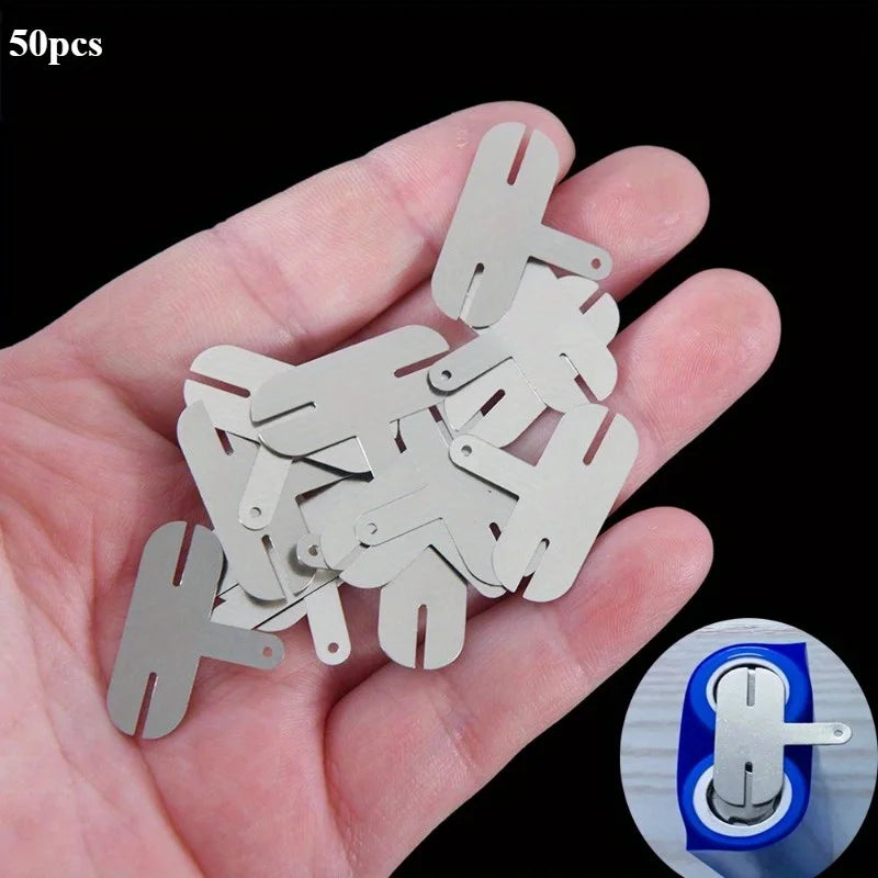 50Pcs 18650 Nickel Plated Steel Spot Welding Tabs – Battery Pack Battery Spot Welding Tabs Babs 50pcs