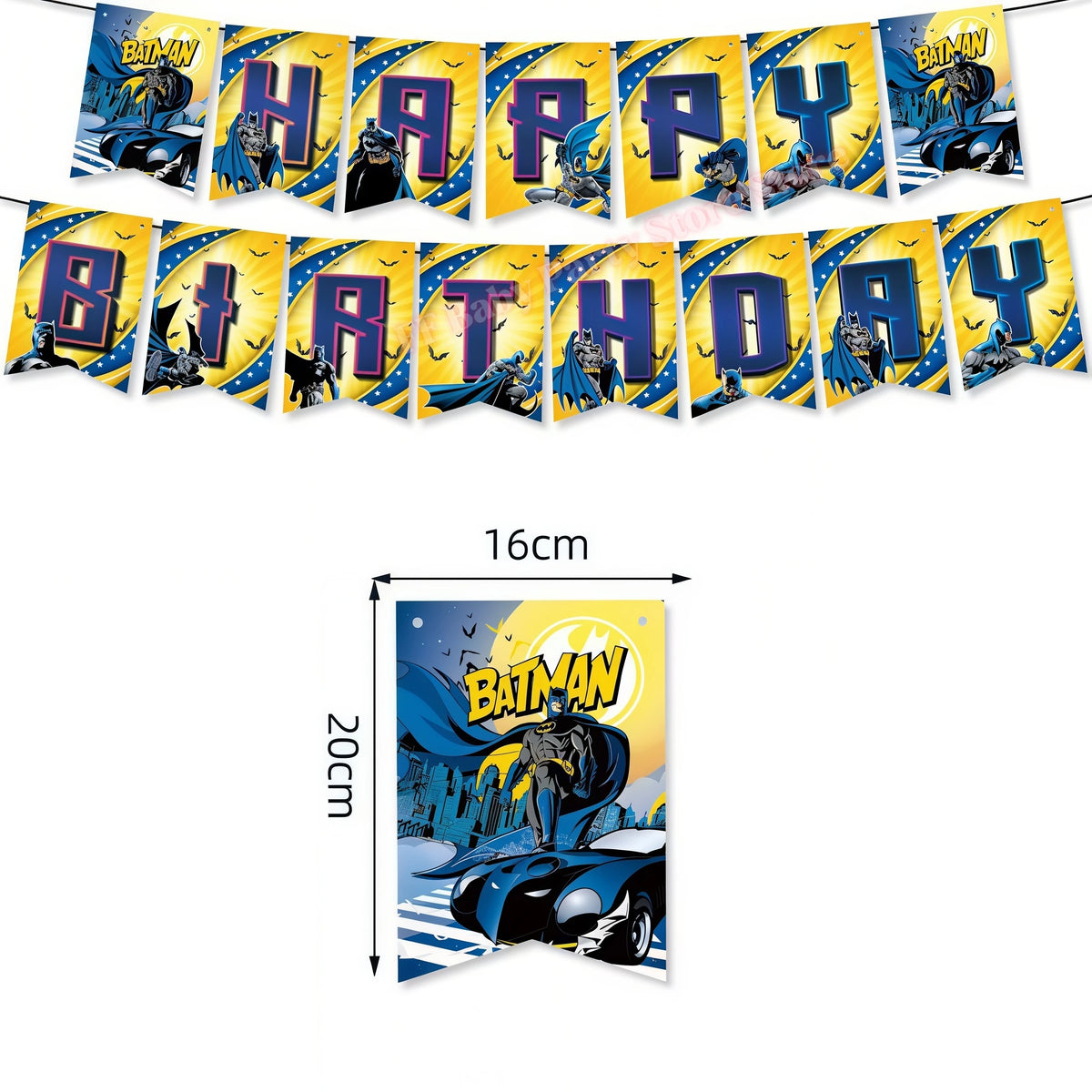 Bat Superhero Birthday Party Kit – Tableware, Balloons & Decor