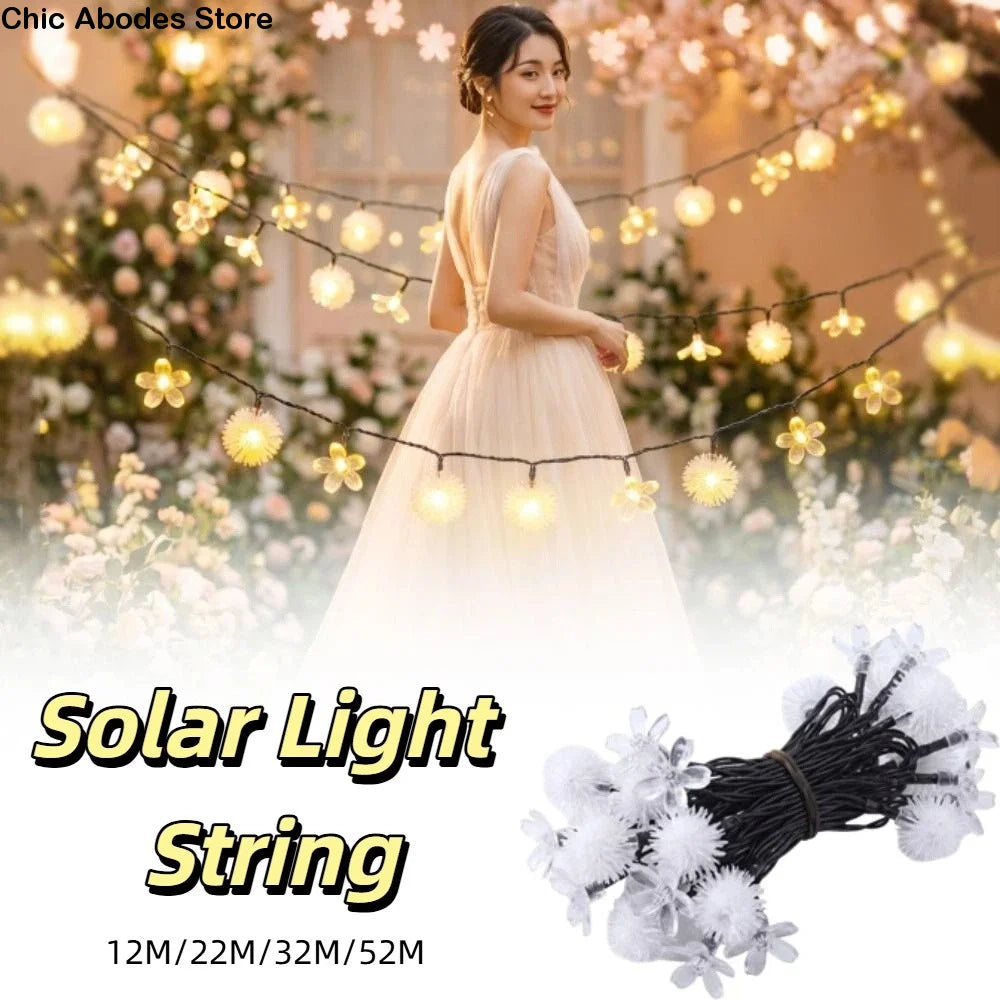 Solar Cherry Blossom String Lights – Outdoor Garden Décor Solar String Lights Babs