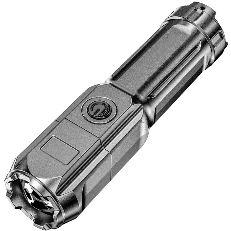 2-Pack Rechargeable Zoomable LED Flashlight – 50–100m Beam LED Flashlight Set Babs 2pcs