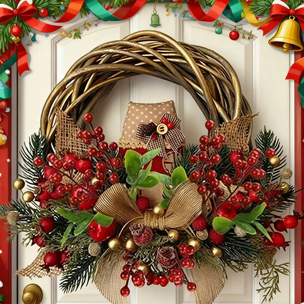 Artificial Holly Branch Red Berries – Christmas Home Decor Artificial Plant Decor Babs