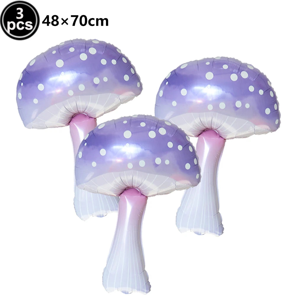 Fairy Mushroom Butterfly Rabbit Foil Balloon Set – Party Decor Party Balloon Set Babs light green As pictures show