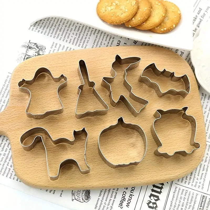 12-Pc Halloween Cookie Cutters Stainless Steel Baking Set Cookie Cutter Set Babs