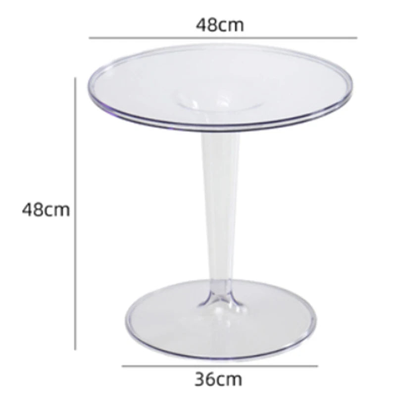 Nordic Round Coffee Table | Minimalist Modern Living Room Furniture Round Coffee Table Babs Transparent
