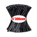 500Pcs Nylon Self-Locking Zip Cable Ties – Home & Office Nylon Cable Ties Babs Black-5x300mm 500pcs